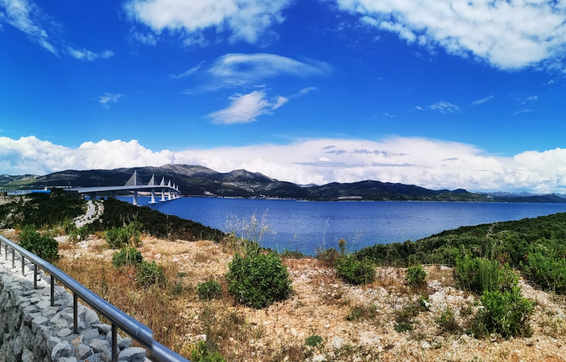 Magistrada Peljesac Brücke Kroatien Motorrad