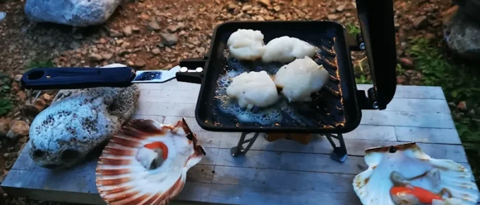 Campingkocher Miesmuscheln