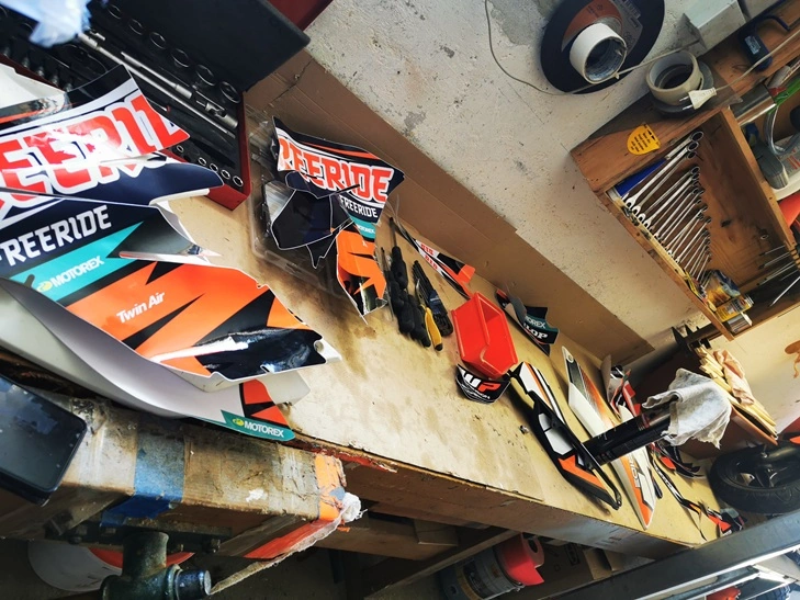 Beklebung KTM Freeride 350 Wanderenduro