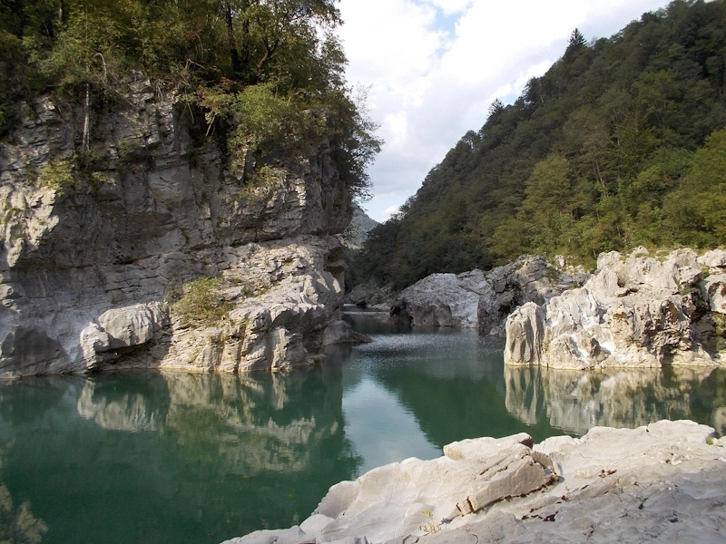 Tolmin-Schlucht Aussichtspunkte Motorradtour Slowenien